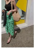 Women's Raffia Solid Color Vacation Bucket Open Shoulder Bag sku image 1