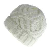 Explosions Diamond Square Soft Coarse Wool Knitted Hat Women's Hat Fashion Autumn And Winter Wool Hat sku image 2
