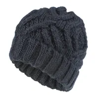 Explosions Diamond Square Soft Coarse Wool Knitted Hat Women's Hat Fashion Autumn And Winter Wool Hat sku image 1