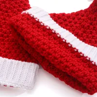 New Christmas Hat Red Fur Ball Warm Knitted Hat Christmas Accessories Dress Up Hat  Wool Hat main image 3