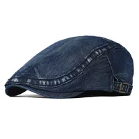 Denim Cap Men's And Women's Forward Cap Washed Cotton Forward Cap  Beret  Hat Large Size main image 1