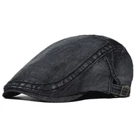 Denim Cap Men's And Women's Forward Cap Washed Cotton Forward Cap  Beret  Hat Large Size main image 2