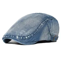 Denim Cap Men's And Women's Forward Cap Washed Cotton Forward Cap  Beret  Hat Large Size main image 3