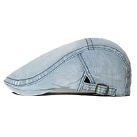 Denim Cap Men's And Women's Forward Cap Washed Cotton Forward Cap  Beret  Hat Large Size main image 4