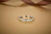New Design Moissanite Ring Pinky For Men 14 Gold Wedding Set Band Engagement Round Diamond With Low Price main image 6