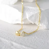 925 Sterling Silver Long-Lasting Plated Zircon Inlay Heart Shape Pendant Necklace main image 4