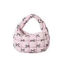 Women's Nylon Printing Bow Knot Classic Style Cloud Shape Zipper Cloud Shape Bag Handbag main image 2