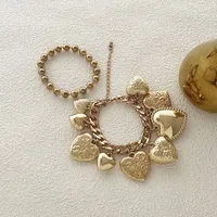 Retro Simple Style Heart Shape Alloy Wholesale Bracelets main image 4