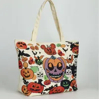 Women's Canvas Pumpkin Cute Streetwear Square Zipper Canvas Bag main image 1