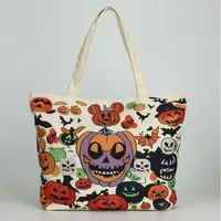 Women's Canvas Pumpkin Cute Streetwear Square Zipper Canvas Bag main image 2