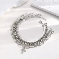 Basic Simple Style Cross Alloy Plating Unisex Bracelets main image 3