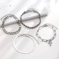 Basic Simple Style Cross Alloy Plating Unisex Bracelets main image 4