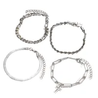 Basic Simple Style Cross Alloy Plating Unisex Bracelets main image 5