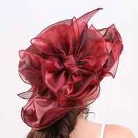 Sun Hat Women's Sun Hat Sun Protection UV Protection Spring And Summer Cool Hat Gauze Hat Beach Hat Organza Bow main image 2