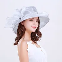 Sun Hat Women's Sun Hat Sun Protection UV Protection Spring And Summer Cool Hat Gauze Hat Beach Hat Organza Bow sku image 4