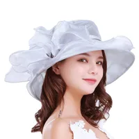 Sun Hat Women's Sun Hat Sun Protection UV Protection Spring Summer Hat Shaler Hat Beach Hat Organza Bow main image 5