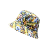 New Korean Style Double-sided Fisherman Hat Female  Wholesale Summer Travel Sun Protection Sun Hat Tie-dyed Travel Hat main image 2