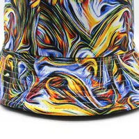 New Korean Style Double-sided Fisherman Hat Female  Wholesale Summer Travel Sun Protection Sun Hat Tie-dyed Travel Hat main image 4