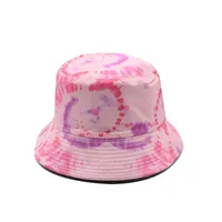 New Korean Style Double-sided Fisherman Hat Female  Wholesale Summer Travel Sun Protection Sun Hat Tie-dyed Travel Hat sku image 10