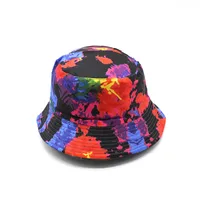 New Korean Style Double-sided Fisherman Hat Female  Wholesale Summer Travel Sun Protection Sun Hat Tie-dyed Travel Hat sku image 1