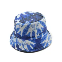 New Korean Style Double-sided Fisherman Hat Female  Wholesale Summer Travel Sun Protection Sun Hat Tie-dyed Travel Hat sku image 3