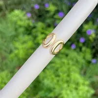 Copper 18K Gold Plated Inlay Geometric Heart Shape Zircon Open Rings main image 3