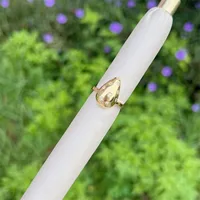 Copper 18K Gold Plated Inlay Geometric Heart Shape Zircon Open Rings main image 6