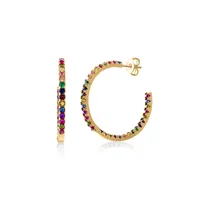1 Pair Modern Style Classic Style C Shape Copper Zircon Ear Studs main image 3