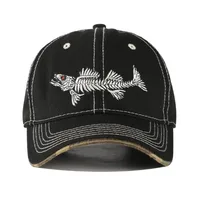 New Men's Spring And Summer Fishbone Embroidered Baseball Cap Outdoor Fishing Peaked Cap  Casual Sun Hat main image 2