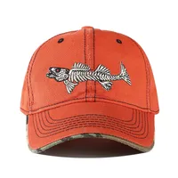 New Men's Spring And Summer Fishbone Embroidered Baseball Cap Outdoor Fishing Peaked Cap  Casual Sun Hat sku image 3