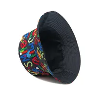 New Colorful Graffiti Letter Fisherman Hat Trendy Men's And Women's Personalized Hip Hop Double-sided Basin Hat Printed Sun Hat main image 4
