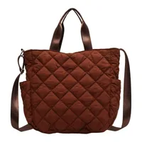 Autumn And Winter Large Capacity Commuter Tote Bag Student Class Shoulder Bag Korean Style Cotton Clothes Messenger Bag Soft Glutinous Portable Cloth Bag main image 1