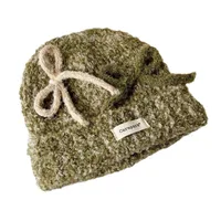 Women's Cute Sweet Bow Knot Eaveless Wool Cap main image 5