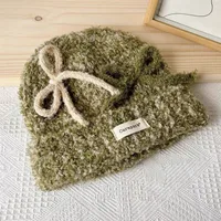 Women's Cute Sweet Bow Knot Eaveless Wool Cap sku image 3