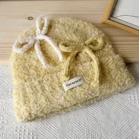 Women's Cute Sweet Bow Knot Eaveless Wool Cap sku image 4