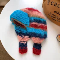Unisex Casual Stripe Eaveless Wool Cap sku image 4