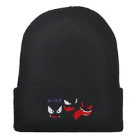 Unisex Cute Cartoon  Face Embroidery Eaveless Wool Cap sku image 2