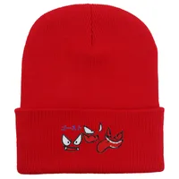 Unisex Cute Cartoon  Face Embroidery Eaveless Wool Cap sku image 3