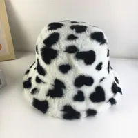 Korean Style Sweet Love Fisherman Hat Women's Autumn And Winter  Warm Ear Protector Big Head Basin Hat Plush Bucket Hat main image 4
