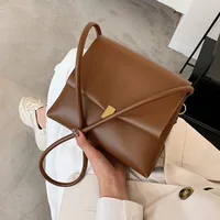 Women's Small Pu Leather Solid Color Streetwear Square Flip Cover Shoulder Bag Crossbody Bag main image 1