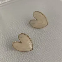1 Pair Streetwear Commute Triangle Heart Shape Bow Knot Alloy Acrylic Zircon Gold Plated Ear Studs main image 4