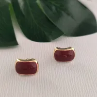 1 Pair Streetwear Commute Triangle Heart Shape Bow Knot Alloy Acrylic Zircon Gold Plated Ear Studs main image 7