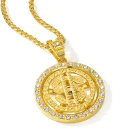 Hip-Hop Dollar Iron Zinc Alloy Diamond Men's Pendant Necklace Necklace Pendant main image 6