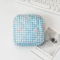 Cute Lattice Heart Shape Bow Knot Polyester Square Makeup Bags & Storage sku image 6