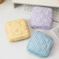 Cute Lattice Heart Shape Bow Knot Polyester Square Makeup Bags & Storage main image 2