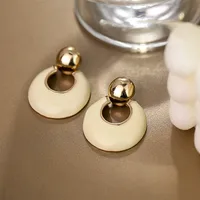 1 Pair Retro Geometric Enamel Alloy Drop Earrings main image 1