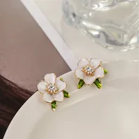 1 Pair Casual Simple Style Streetwear Flower Plating Alloy Ear Studs main image 5
