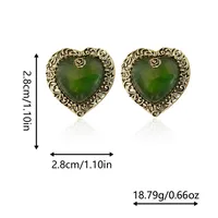 1 Pair Casual Simple Style Streetwear Heart Shape Plating Alloy Ear Studs main image 2