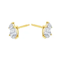 1 Pair Modern Style Classic Style Geometric Plating Copper Zircon Drop Earrings Ear Studs main image 5