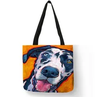 Women's Cute Dog Polyester Shopping Bags sku image 2